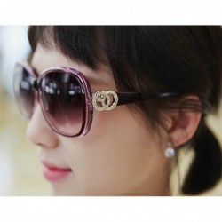 Sport Retro Classic Sunglasses for women PC Resin UV400 Sunglasses - Transparent Purple - C818T2TUXWH $12.78