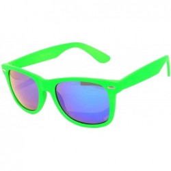 Sport Retro 80's Vintage Sunglasses Colorful Mirror Lens Matte Frame Colored Lens Brand - CX184ICM245 $12.11