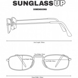 Rectangular Small Classic Thin Metal Rim Rectangular Glass Lens 90's Vintage Sun Glasses Unisex - Black Frame - C418IZIT9ZL $...