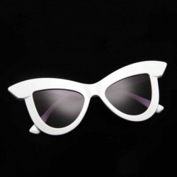 Oversized UV Protection Sunglasses for Women Men Full rim frame Cat-Eye Shaped Acrylic Lens and Frame Sunglass - E - CK19038Y...