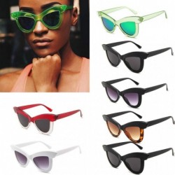 Oversized UV Protection Sunglasses for Women Men Full rim frame Cat-Eye Shaped Acrylic Lens and Frame Sunglass - E - CK19038Y...