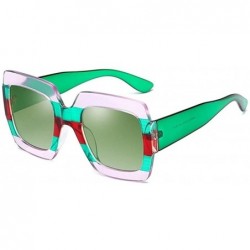 Oversized Oversized Square Sunglasses for Women and Men Multicolor Frame UV400 - C5 - CU198KCHTK2 $13.65