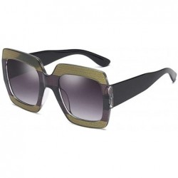 Oversized Oversized Square Sunglasses for Women and Men Multicolor Frame UV400 - C5 - CU198KCHTK2 $13.65