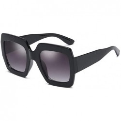 Oversized Oversized Square Sunglasses for Women and Men Multicolor Frame UV400 - C5 - CU198KCHTK2 $13.65