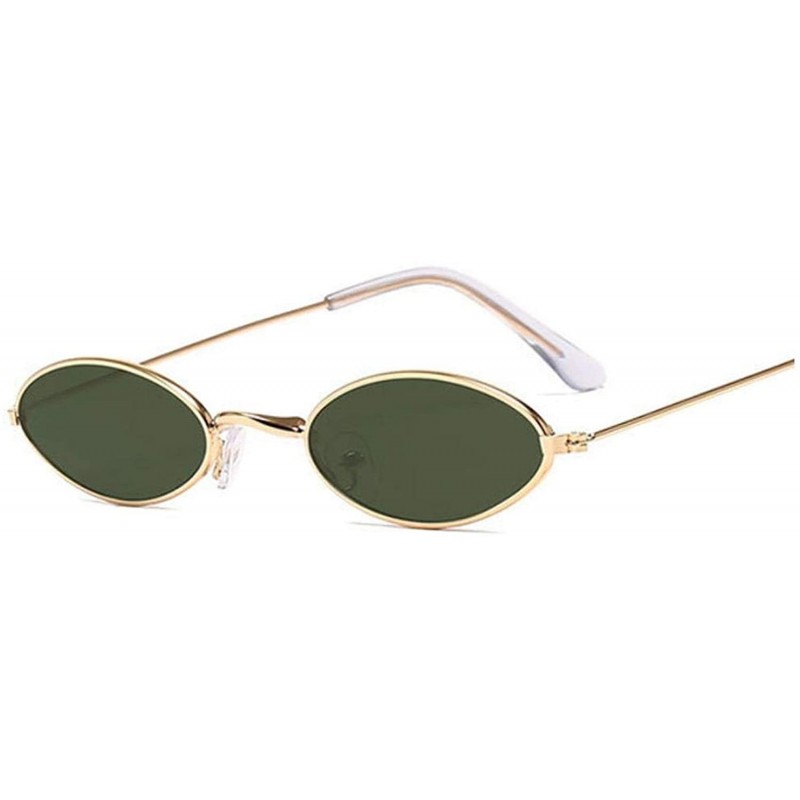 Oval Sunglasses Vintage Glasses Designer Lunette GoldG15 - CV1985T04DR $20.23