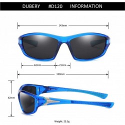 Sport Men's Sports Polarized Sunglasses UV Protection Driving Cycling Baseball Fishing Shades D120 - Blue/Black - C518SW2CO5N...