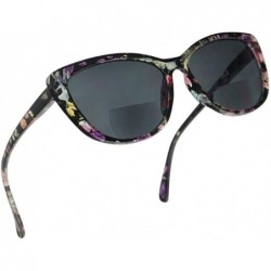Oval Bi Focal Readers Inspired Prescription Sunglasses - Floral Frame - C918Q26HUYS $27.65