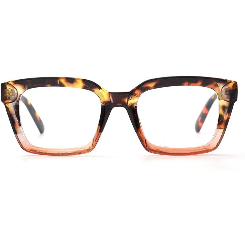 Square Blocking Glasses Computer Eyewear Relieve Headaches - Leopard - C1197H480U2 $10.60