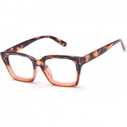 Square Blocking Glasses Computer Eyewear Relieve Headaches - Leopard - C1197H480U2 $10.60