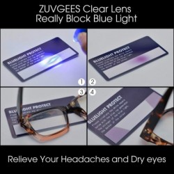 Square Blocking Glasses Computer Eyewear Relieve Headaches - Leopard - C1197H480U2 $10.60