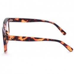 Square Blocking Glasses Computer Eyewear Relieve Headaches - Leopard - C1197H480U2 $10.60