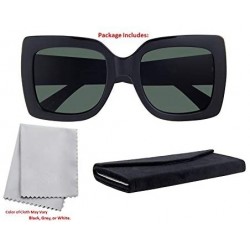 Round Big Square Polarized Oversized Ladies Designer Inspired Sunglasses for Women - CA18GO5WQ3K $17.80