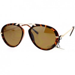 Aviator Vintage Fashion Aviator Sunglasses Womens Retro Style Aviators UV 400 - Classic Tortoise - CL1875829OG $11.61