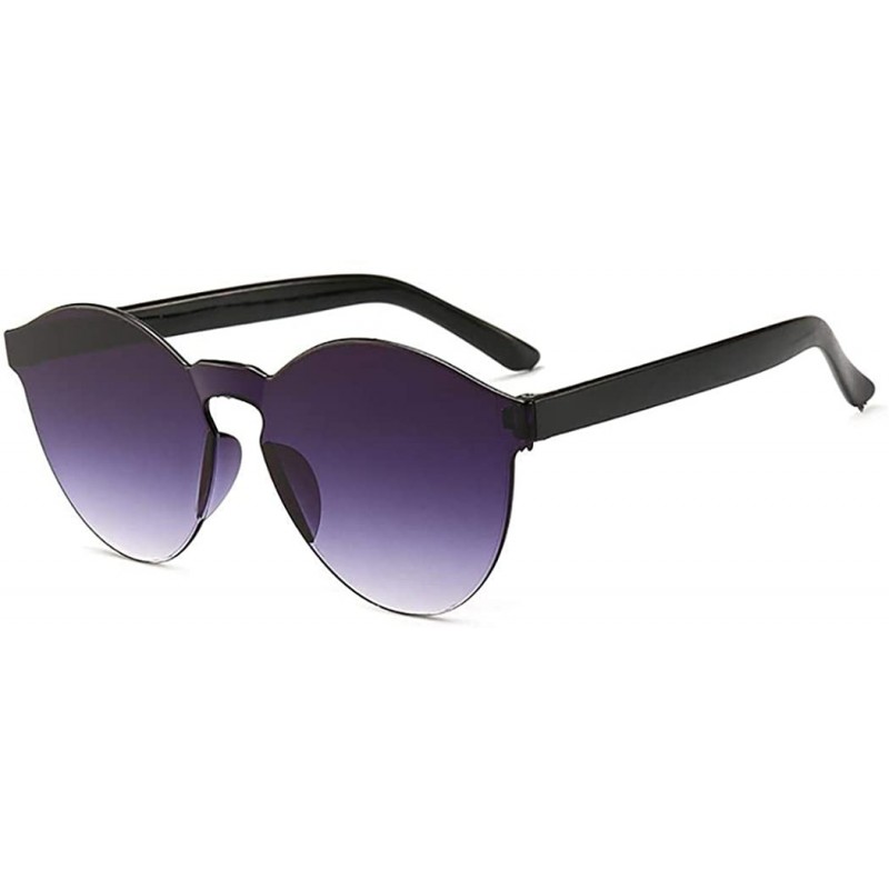 Round Unisex Fashion Candy Colors Round Outdoor Sunglasses Sunglasses - Gray - CU199HUW25E $18.56