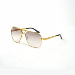 Rimless unisex rectangular sunglasses special metal bridge - Bronze - CQ12IN2QUEN $13.89