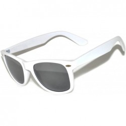Oval 20 Pieces Per Case Wholesale Lot Sunglasses Colored Frame Full Mirror Lens - 20_pairs_matte_white - CU18CMKAGWW $28.64