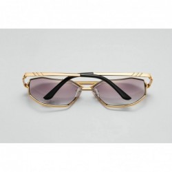 Rimless unisex rectangular sunglasses special metal bridge - Bronze - CQ12IN2QUEN $13.89