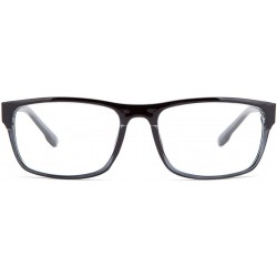 Square Unisex Clear Lens Squared Frame Fashion Glasses - Grey - CX11KQRUD5B $11.28