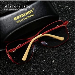 Oversized Polarized Women's Sunglasses Oversized for Party Travel Driving 100% UV 400 protection 60013 - Red - CG18X5SU500 $1...