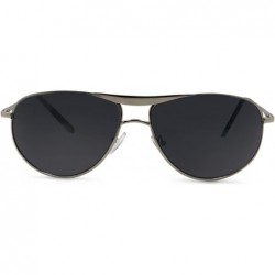 Round San Diego Aviator Reader Sunglasses Set - Silver - C418CK5R7ML $26.81