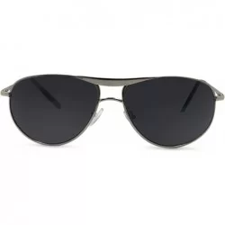 Round San Diego Aviator Reader Sunglasses Set - Silver - C418CK5R7ML $43.01