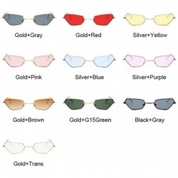 Cat Eye Retro Small Cat Eye Sunglasses Women Vintage Shades Yellow Metal Color Sun Glasses For Female Fashion - CK198UCYAX8 $...