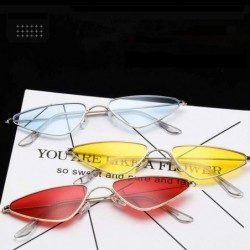 Cat Eye 2020 Pink Women Cat Eye Sunglasses Cute Sexy Er Summer Retro Small Frame Black Red Cateye Sun Glasses - Goldred - CI1...