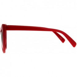 Cat Eye Womens Oceanic Color Lens Heart Shape Cat Eye Valentines Sunglasses - Red Pink Smoke - C118C7H05L0 $8.03