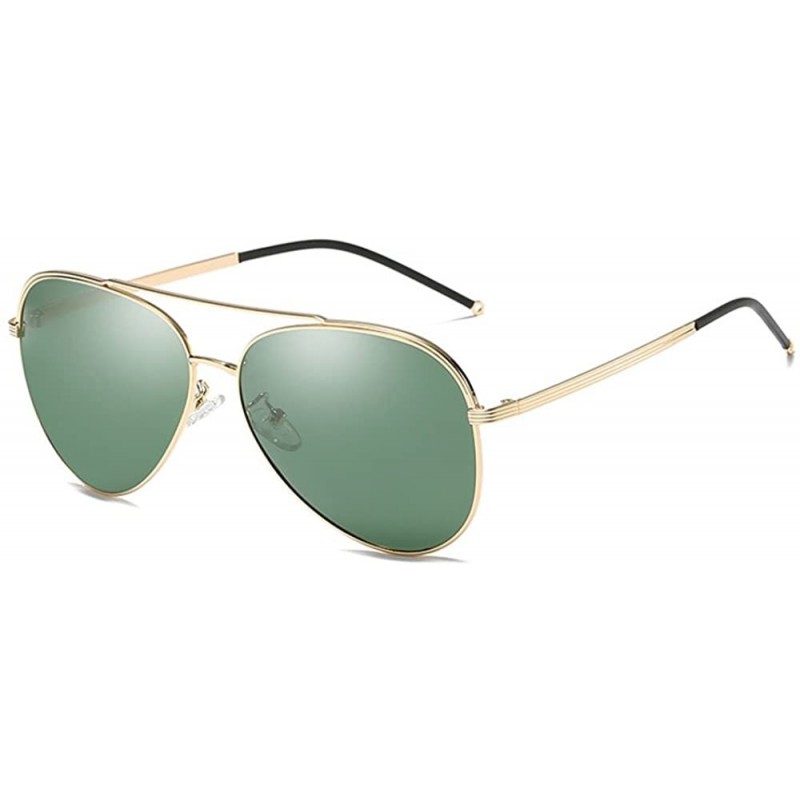 Aviator Aviator Sunglasses For Men - Gold Green - CI18E9Q9D9R $19.98