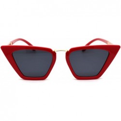 Square Womens Mod Gothic Cat Eye Plastic Designer Sunglasses - Red Black - C218W0Z3RO4 $23.55