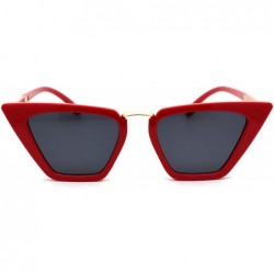 Square Womens Mod Gothic Cat Eye Plastic Designer Sunglasses - Red Black - C218W0Z3RO4 $9.79