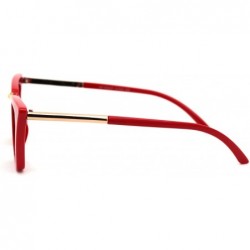 Square Womens Mod Gothic Cat Eye Plastic Designer Sunglasses - Red Black - C218W0Z3RO4 $9.79