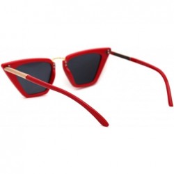 Square Womens Mod Gothic Cat Eye Plastic Designer Sunglasses - Red Black - C218W0Z3RO4 $9.79