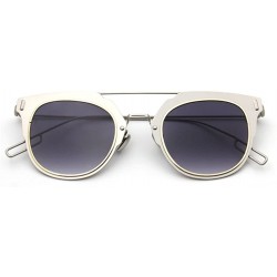 Rectangular Womens Sunglasses Super Starts Best Love Style AC Lens 30 Gram Summer Hot Item - White/Black - CQ11ZIRH7JJ $38.26