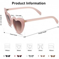 Rimless Heart Shaped Sunglasses Clout Goggle Vintage Cat Eye Mod Style Retro Glasses Kurt Cobain SJ2062 - CB18QQ8H5M7 $11.42