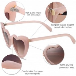 Rimless Heart Shaped Sunglasses Clout Goggle Vintage Cat Eye Mod Style Retro Glasses Kurt Cobain SJ2062 - CB18QQ8H5M7 $11.42