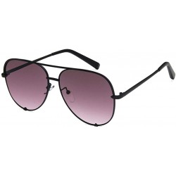 Oval Unisex Sunglasses Retro Black Drive Holiday Oval Non-Polarized UV400 - Black Grey - CR18RI0SA0D $18.99