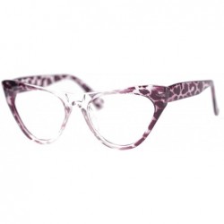 Oversized Womens Leopard Pattern Cat Eye Reading Glasses Quality Eye Glass Frame - Purple Leopard - CN18IG3DDA4 $12.02