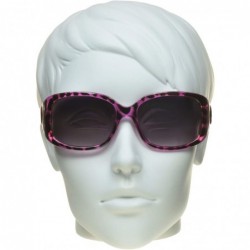 Oversized Women's Bifocal Reading Sunglasses Gradient Lens Black Brown Pink Cheetah Frames with Gold or Silver Accent - C418E...