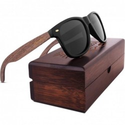 Rimless Walnut Wood Sunglasses with Polarized Lens in Wood Display Box for Men and Women - CZ185XH7SKT $33.80