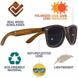 Rimless Walnut Wood Sunglasses with Polarized Lens in Wood Display Box for Men and Women - CZ185XH7SKT $33.80