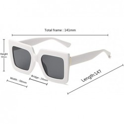 Sport Men and women Sunglasses Two-tone Big box sunglasses Retro glasses - White - C818LIA69R6 $7.43