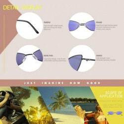 Cat Eye Trendy Cool Stylish Vintage Cateye Sunglasses for Women with UV400 Protection W019 - CW196LZCDAS $25.65