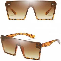 Aviator Sports Sunglasses Unisex-Fashion Man Women Oversize Square Sunglasses Glasses Shades Vintage Retro Style - F - CH18XK...