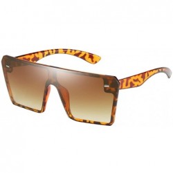 Aviator Sports Sunglasses Unisex-Fashion Man Women Oversize Square Sunglasses Glasses Shades Vintage Retro Style - F - CH18XK...