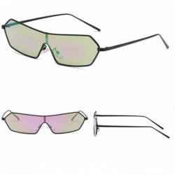 Rectangular Siamese Sunglasses Futuristic Glasses Festival - Purple - CX18NCNXE9L $10.40