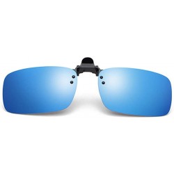 Rimless Polarized Clip-on Sunglasses Anti-Glare Driving Glasses Sunglasses Over for Men Women UV Protection - Blue - C0190762...