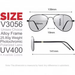 Goggle Pochromic Sunglasses Men Aviation Polarized UV400 Day Night Vision Driving Sun Glasses Women Titanium Goggles - CR198A...
