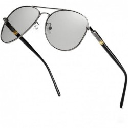 Goggle Pochromic Sunglasses Men Aviation Polarized UV400 Day Night Vision Driving Sun Glasses Women Titanium Goggles - CR198A...