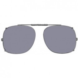 Square Visionaries Polarized Clip on Sunglasses - Square - Gun Frame - 57 x 48 Eye - CM12MY4DFO0 $41.30